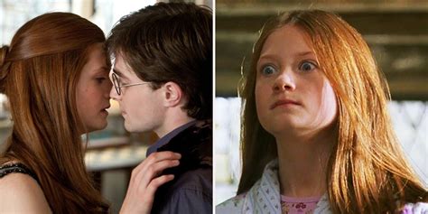 ginny weasley kissing harry potter|harry and ginny relationship timeline.